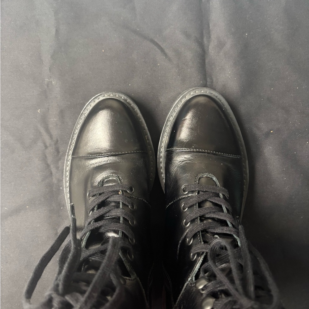Black Leather Ankle Boots - Picture 10 of 15